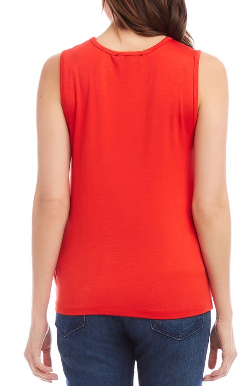 Shop Karen Kane Twist Hem Tank In Orange