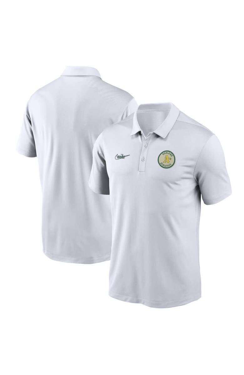 Nike Men's Nike White Oakland Athletics Cooperstown Collection Logo Franchise Performance Polo, Main, color, White