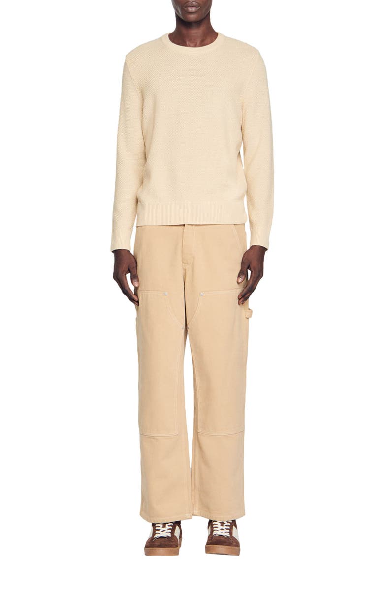 SANDRO Wool sweater, Alternate, color, Off White / Mastic