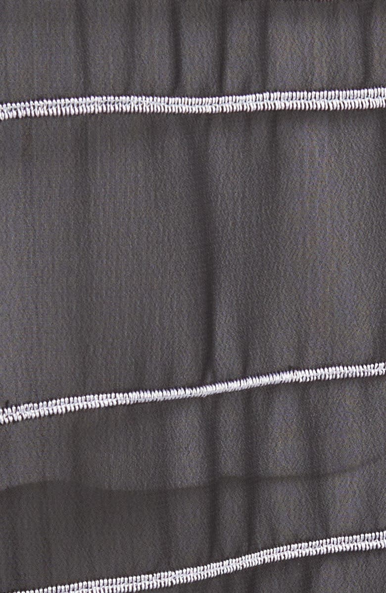 Ming Wang Landscape Short Sleeve Mix Media Duster, Alternate, color, 