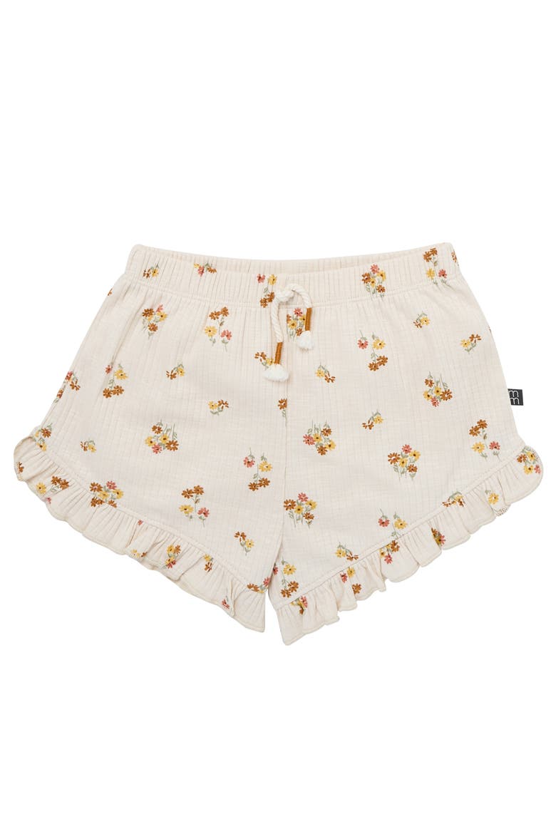 Flutter Sleeve Tops and Shorts Set, Alternate, color, Beige Flowers