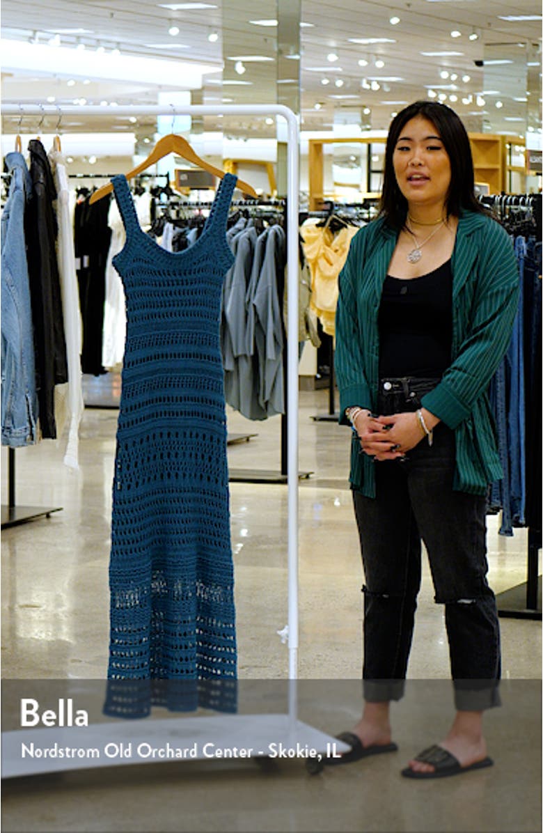 Stretch Cotton Crochet Dress, sales video thumbnail