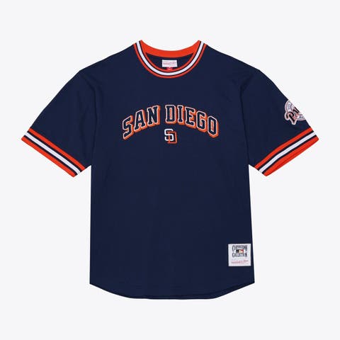Men's Mitchell & Ness  Navy San Diego Padres Wild Pitch Ringer T-Shirt