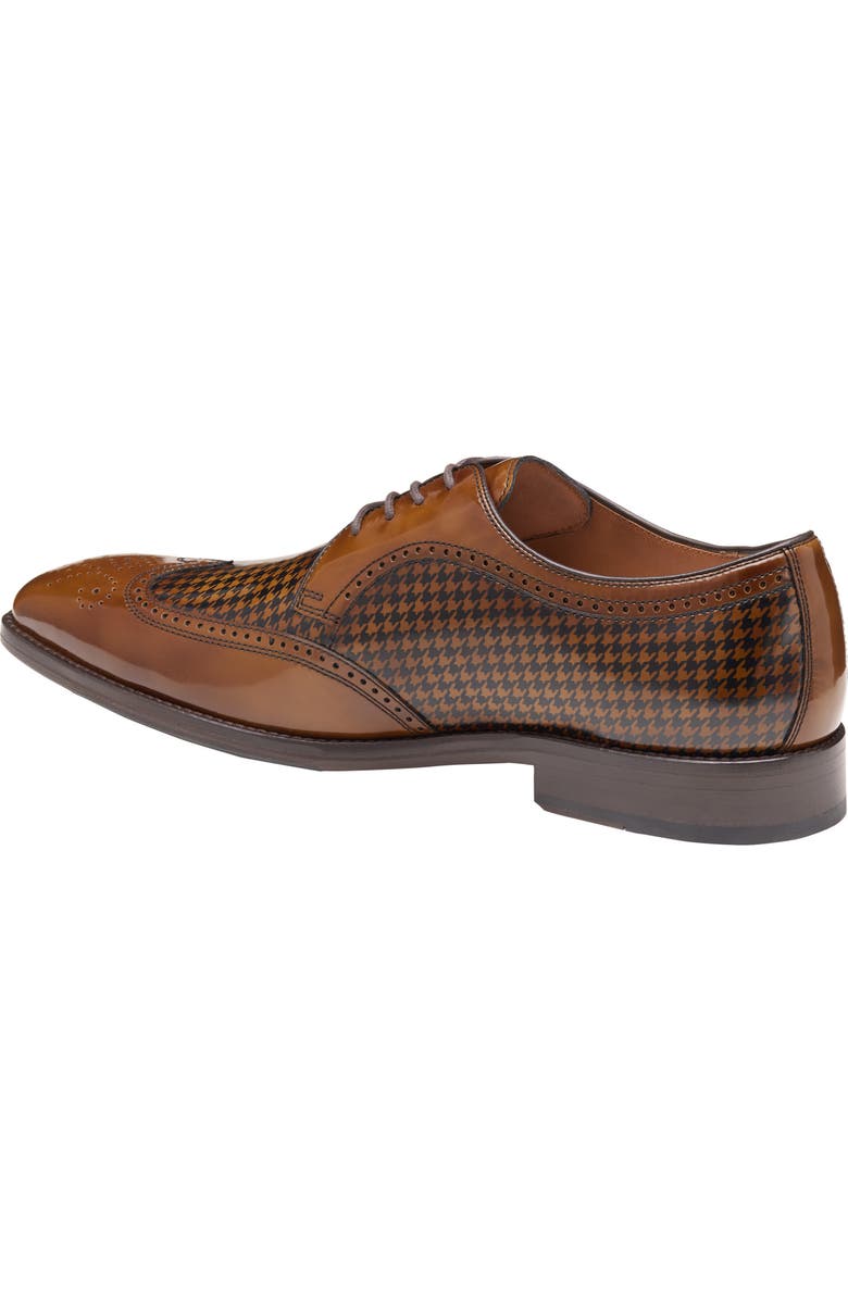 Johnston & Murphy Sullivan Wingtip Derby, Alternate, color, Mahogany Brush-Off Houndstooth