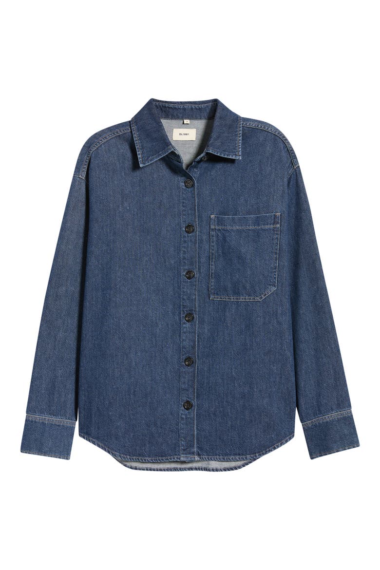 Addison Button Up Overshirt, Alternate, color, INKWELL AURA