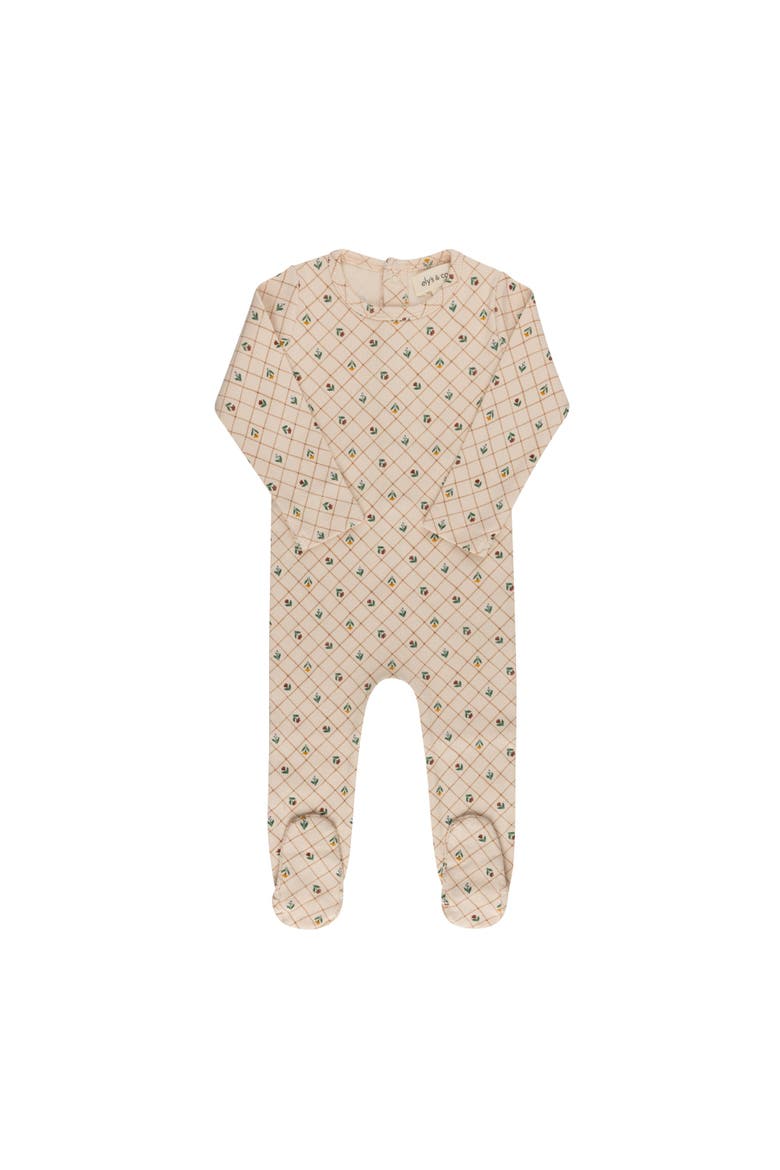 Floral Grid Collection - Footie, Main, color, Pink