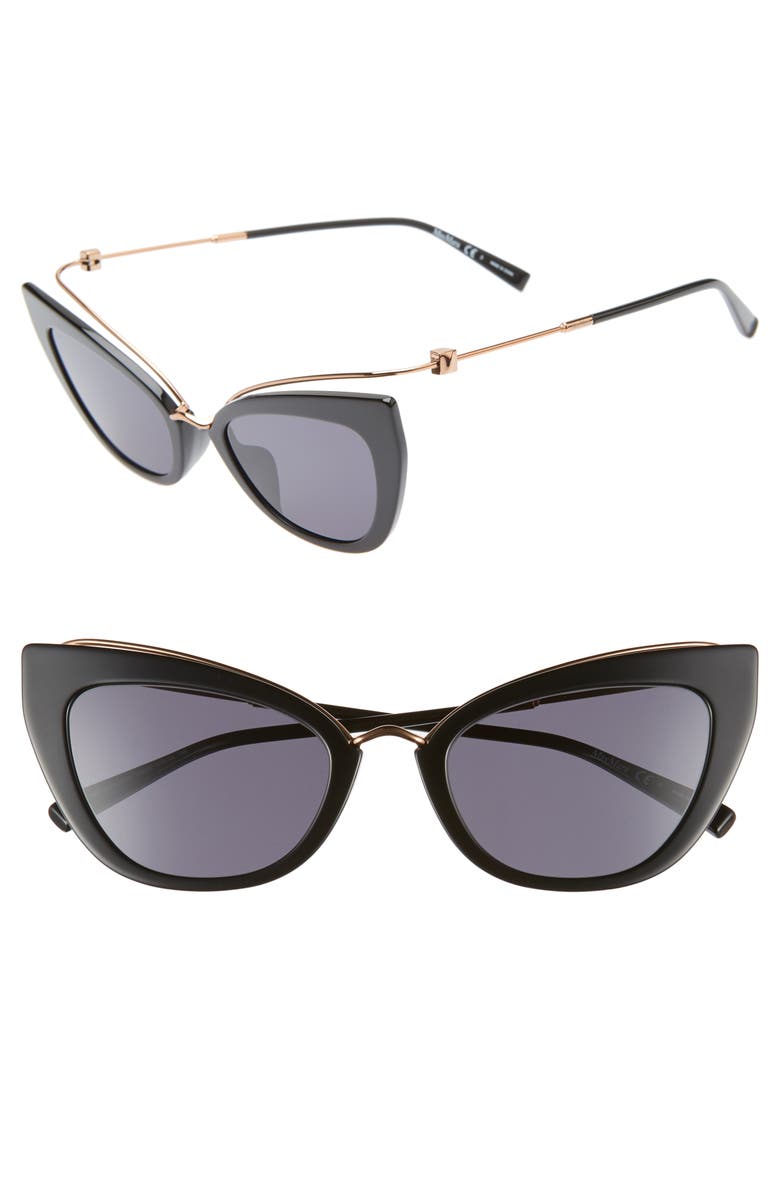 Max Mara Marilyn 53mm Cat Eye Sunglasses, Main, color, 