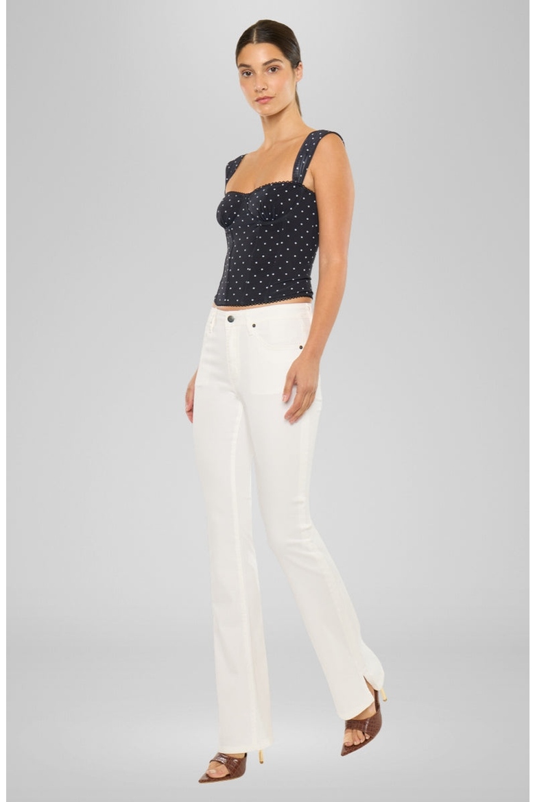 Vanilla Essentials High Rise Bootcut Jeans, Alternate, color, White