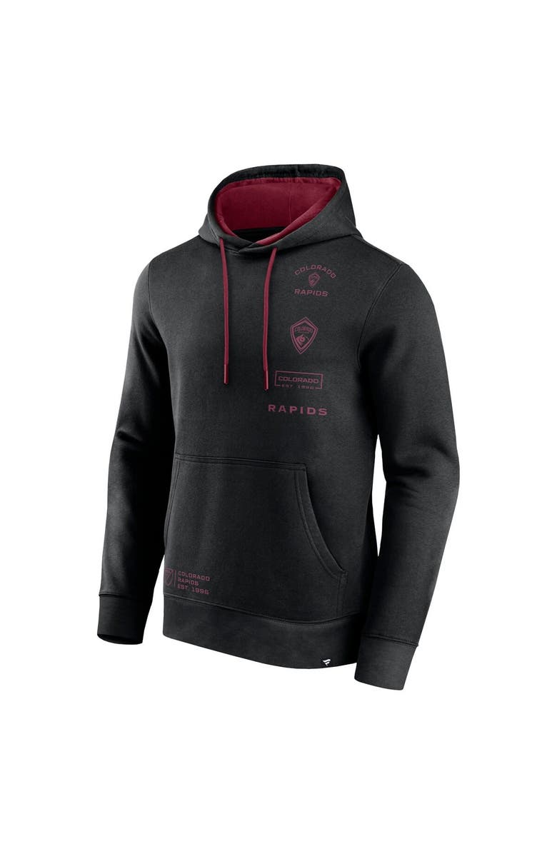 FANATICS Men's Fanatics Branded Black Colorado Rapids Halftime Pullover Hoodie, Alternate, color, 
