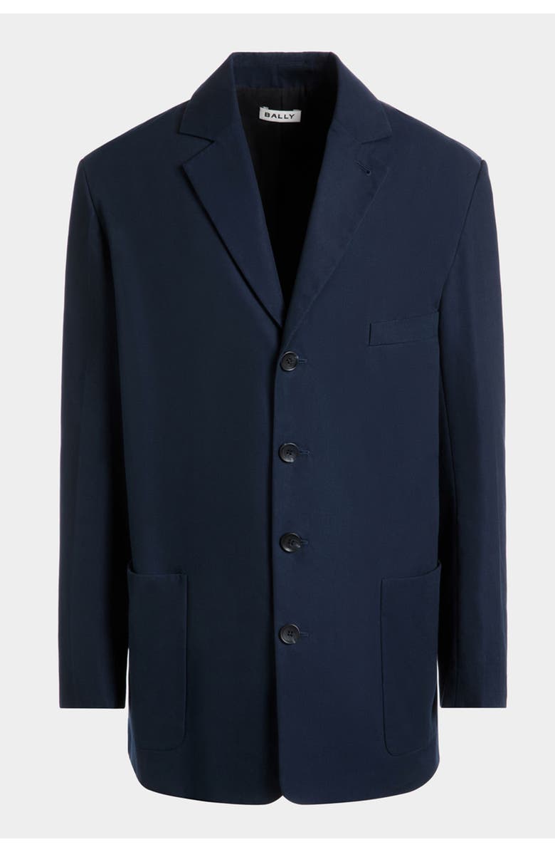 Bally Blazer in Cotton Blend, Main, color, Blue