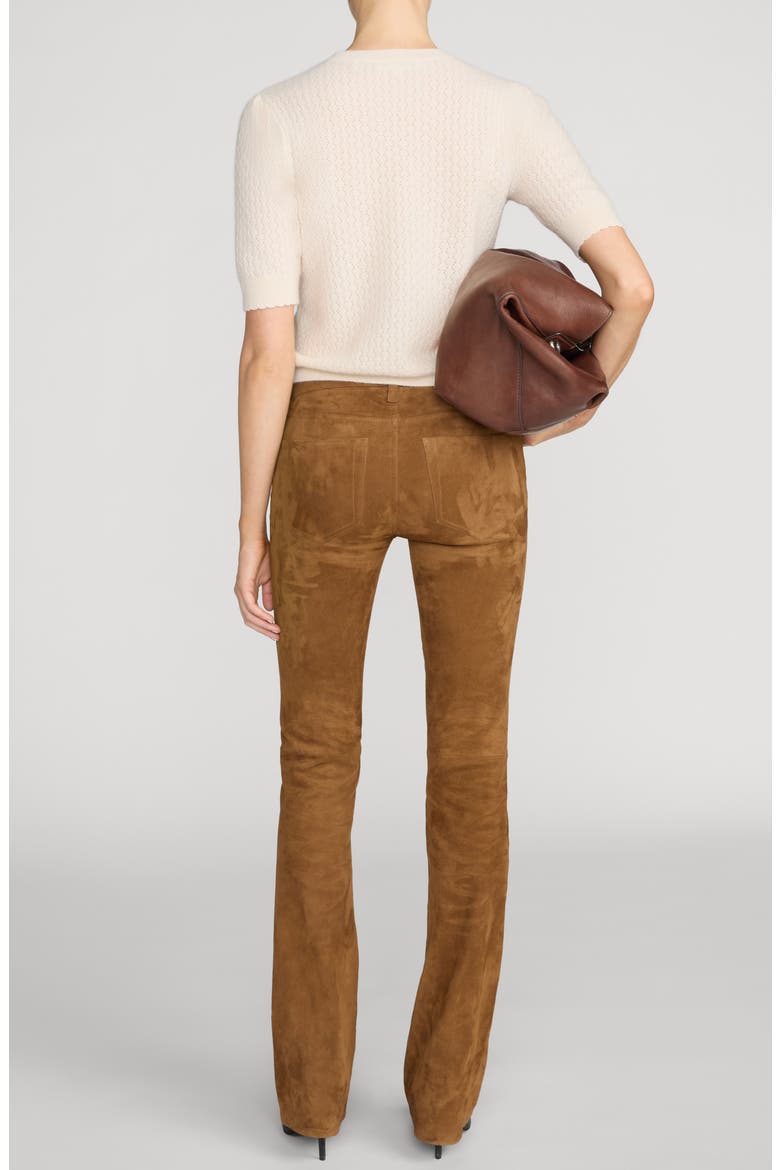 The Gathered Honeycomb Cashmere Sweater, Alternate, color, CREAM