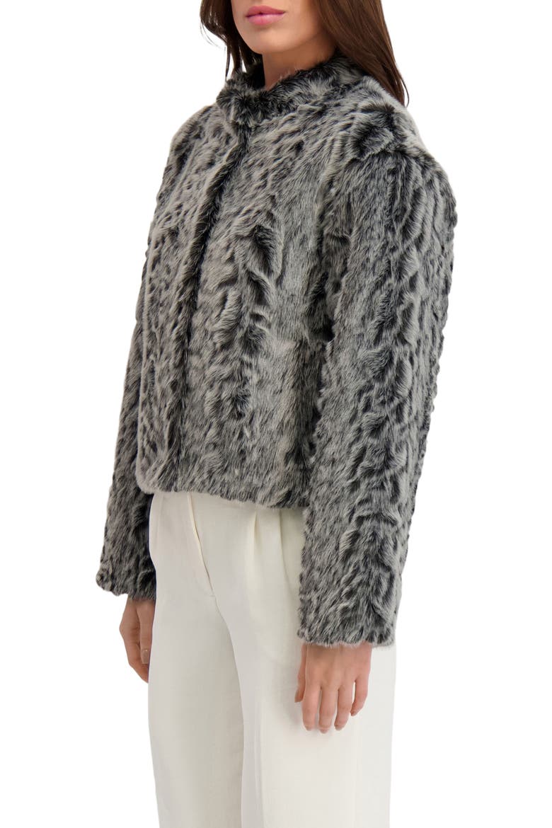Fur-Free Lamb (Faux Fur) Jacket, Alternate, color, BLACK SNOWTOP