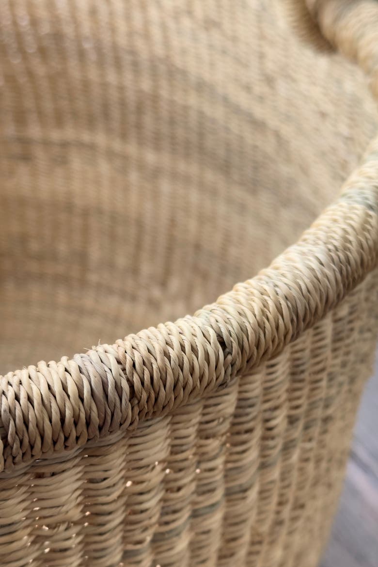 Handwoven Natural Bolga Basket, Alternate, color, Black