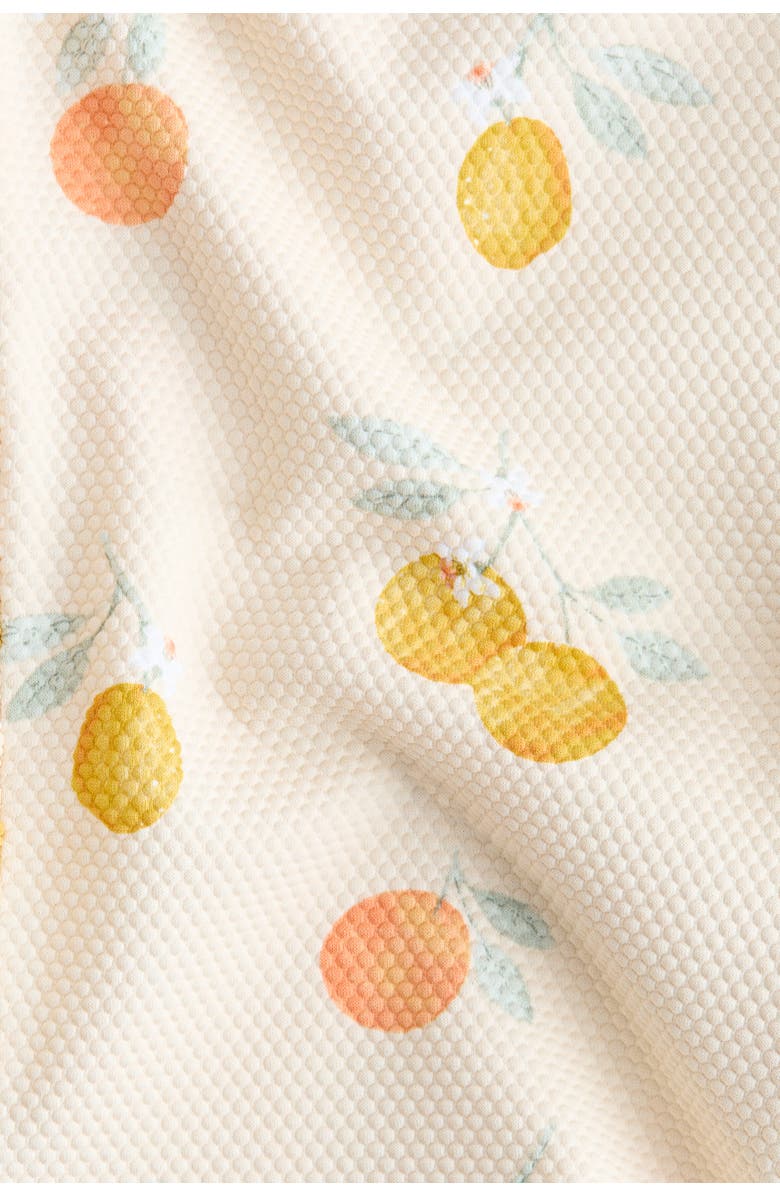 H&M Printed Swim Set, Alternate, color, Light Beige/Citrus Fruit