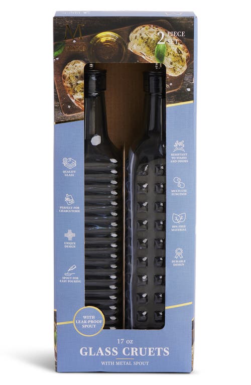 Core Home Set Of 2 Glass Cruets In Blue