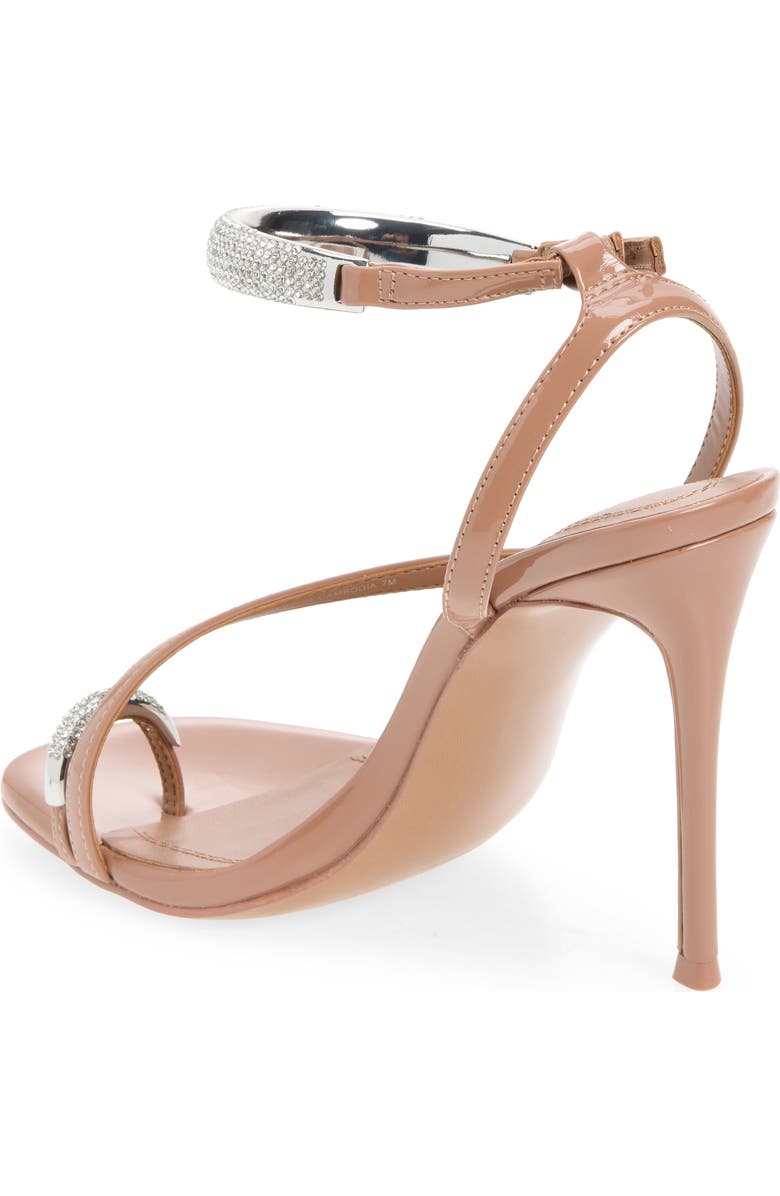 Steve Madden Tia Embellished Ankle Strap Sandal, Alternate, color, Mocha Patent