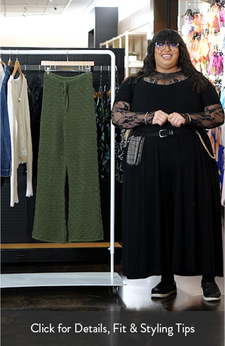 Fefe Textured Open Knit Cotton Drawstring Pants, sales video thumbnail