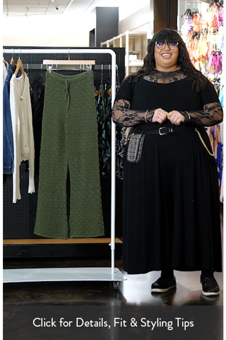 Fefe Textured Open Knit Cotton Drawstring Pants video