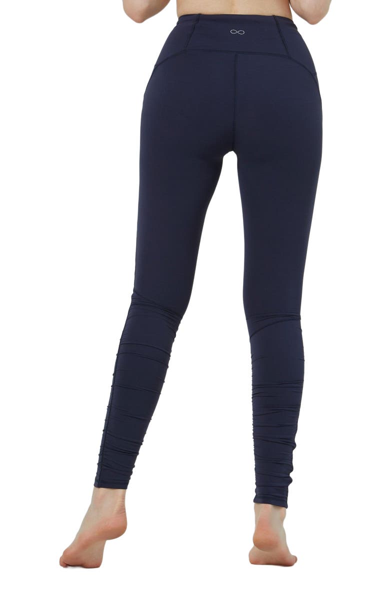 Rebody Active Rusche Hour Leggings, Alternate, color, Light Navy