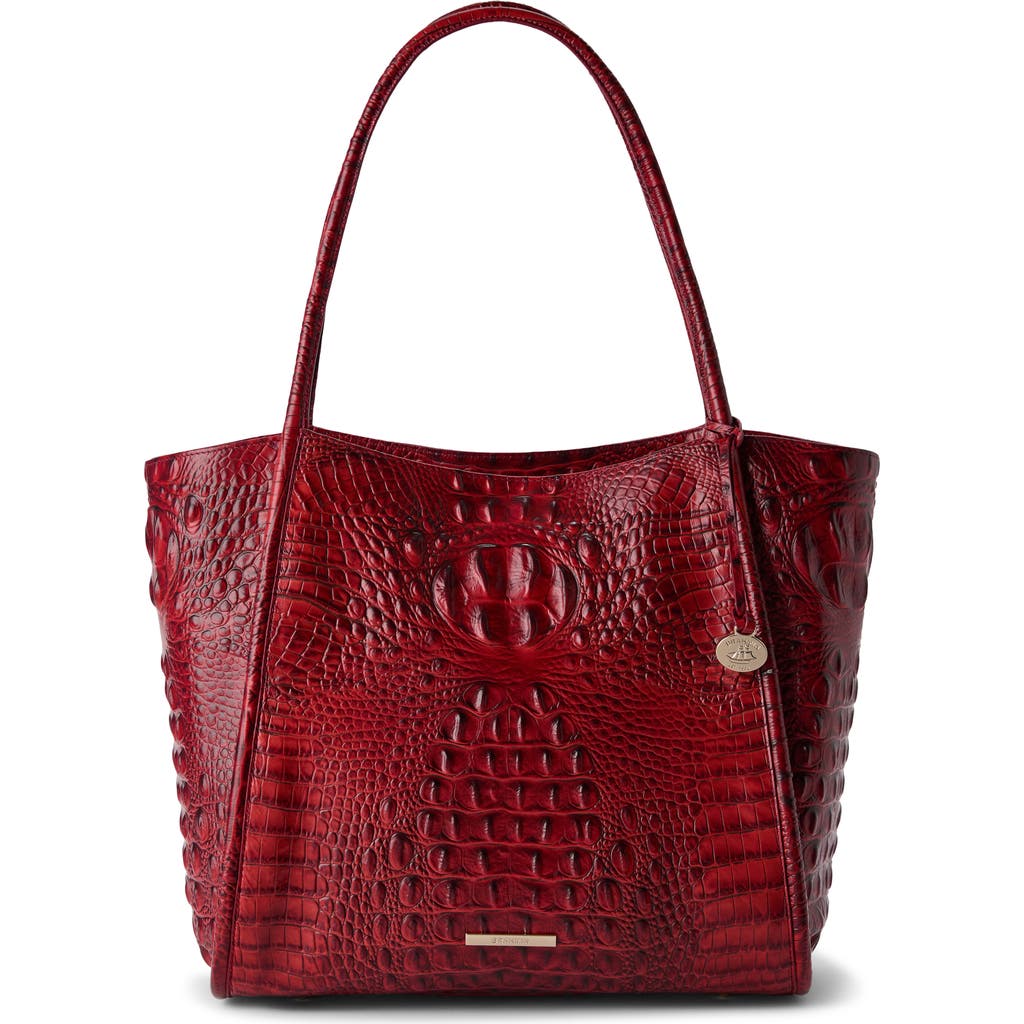 Brahmin Bailee Leather Tote In Red