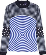Jean Paul Gaultier Vichy & Target Mixed Print Jersey Top