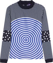 Jean Paul Gaultier Vichy & Target Mixed Print Jersey Top