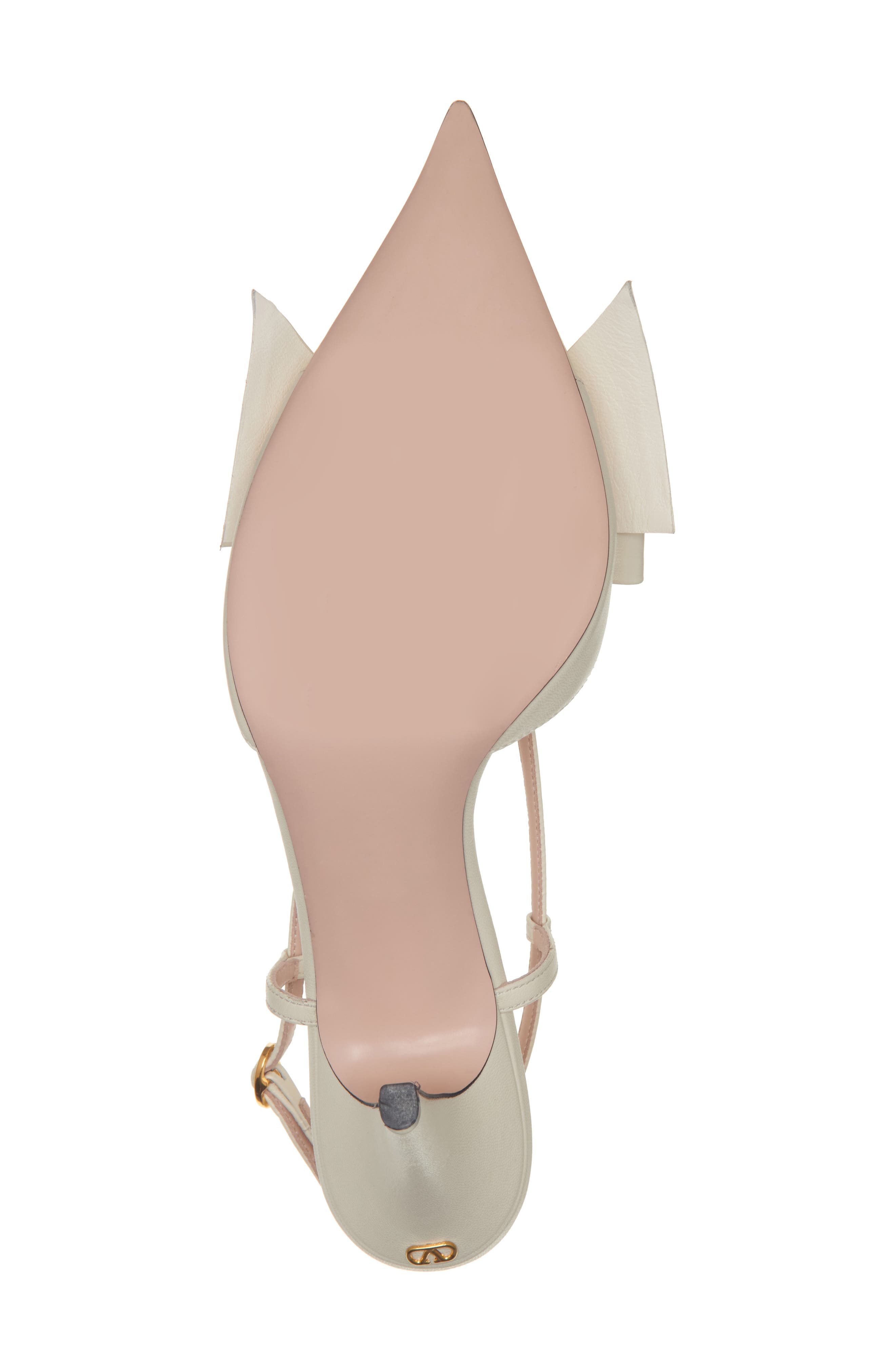 Valentino Garavani Bowow Slingback Pump, Alternate, color, Ivory