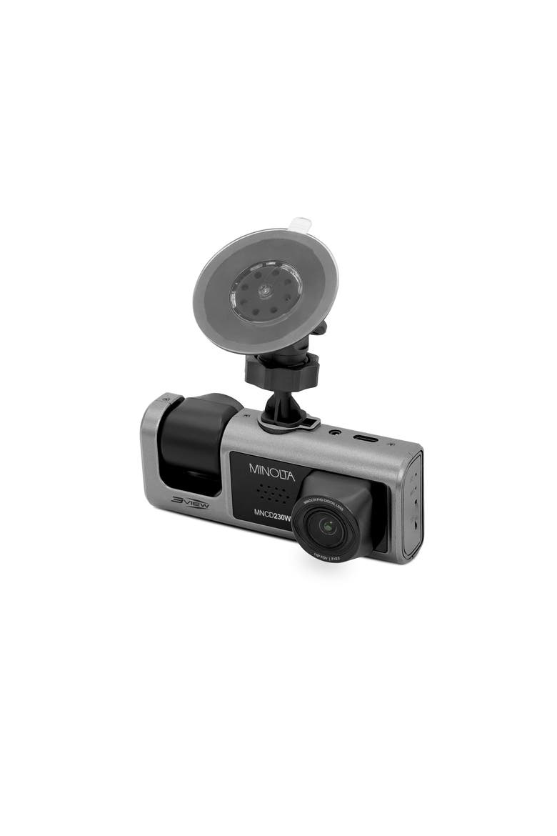 MNCD230WT 3-Channel 1080P Dashcam, Alternate, color, Grey