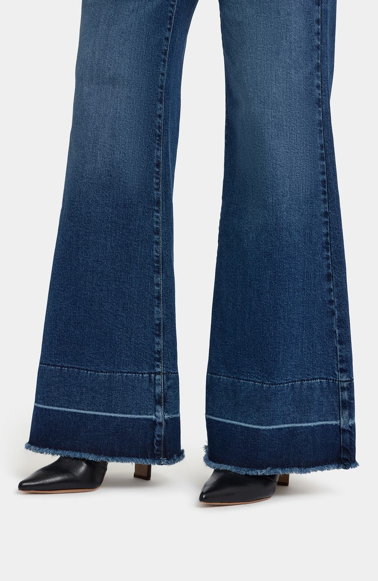 NYDJ Mia Palazzo High Waist Release Hem Flare Jeans, Alternate, color, Dark Loire