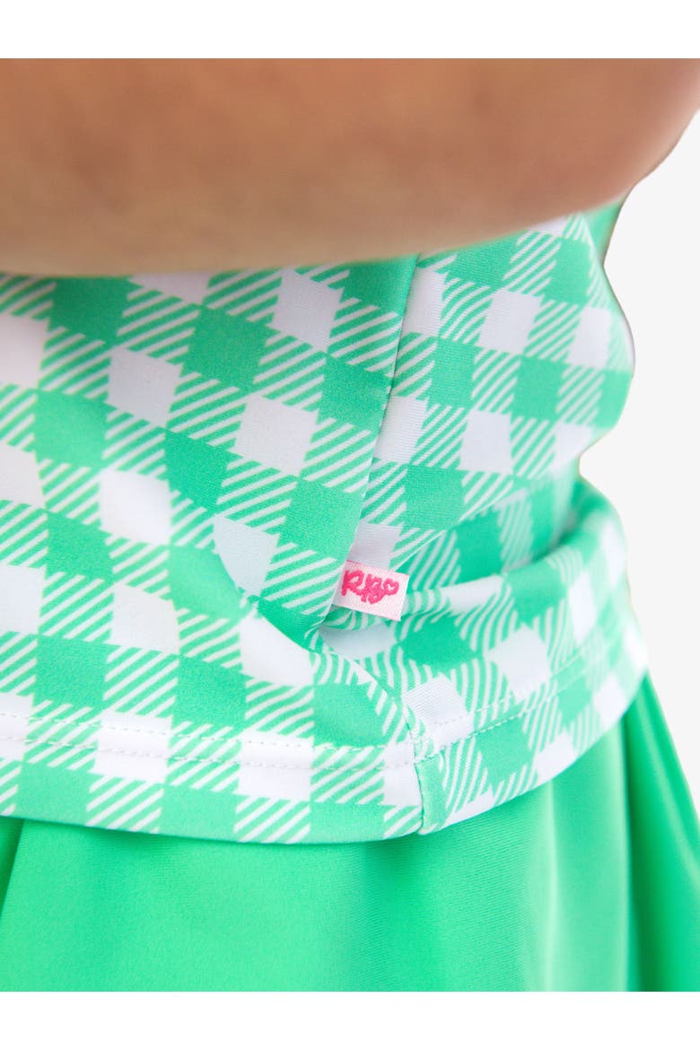 Girls UPF50+ Active Tank Top, Alternate, color, Spring Green Gingham