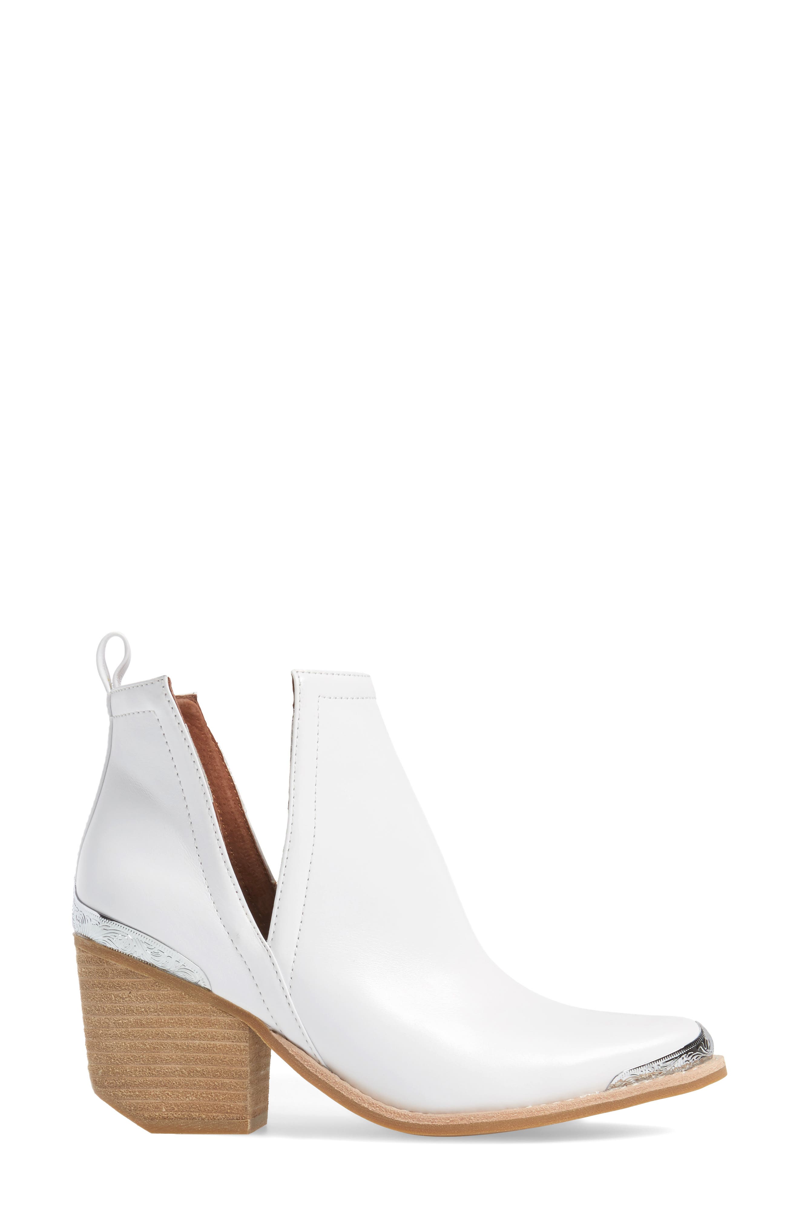 Cromwell Cutout Western Boot, Alternate, color, WHITE