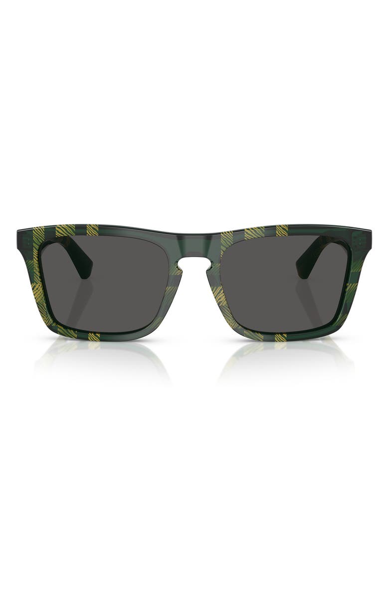 Burberry 57mm Square Sunglasses, Main, color, Green