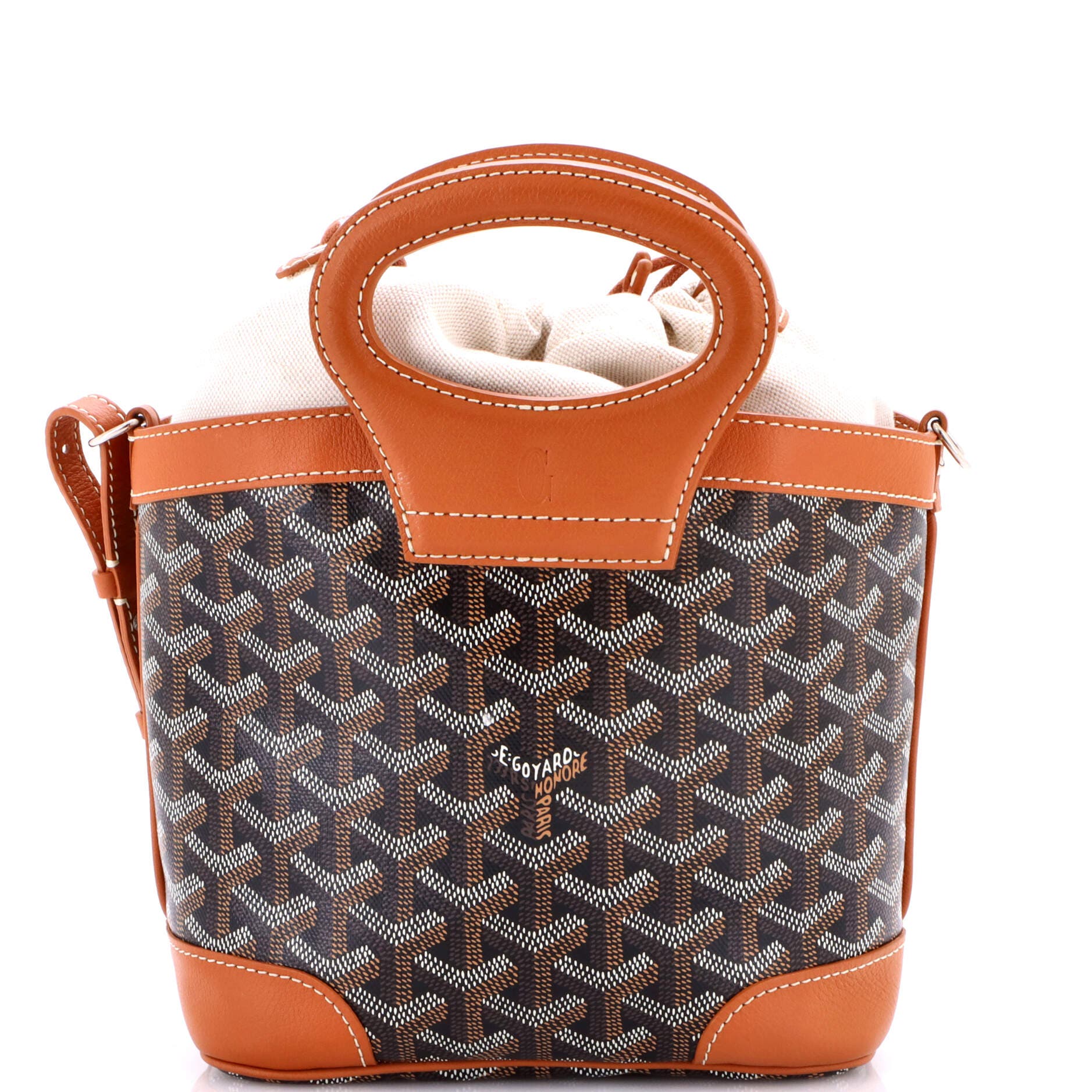 Pre-Owned Goyard Beluga Bag Coated Canvas Mini, Main, color, Brown