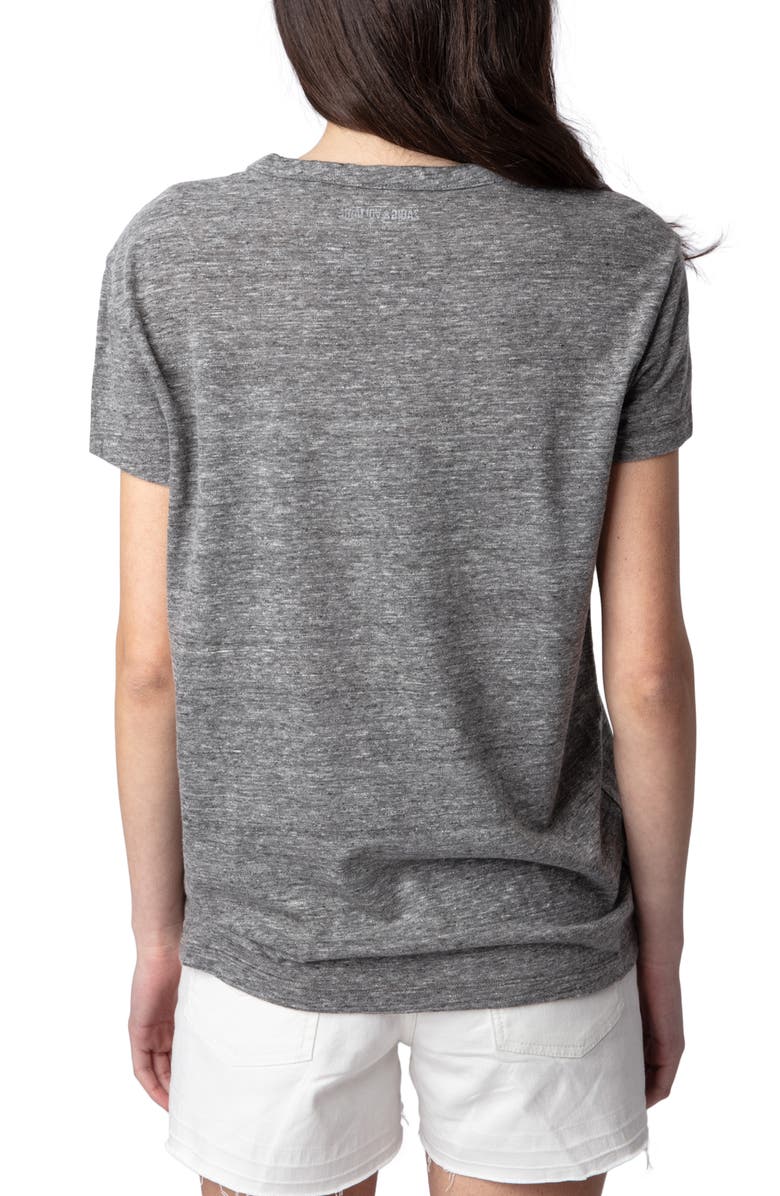 Zadig & Voltaire Flamme Amour Cotton Blend T-Shirt, Alternate, color, 