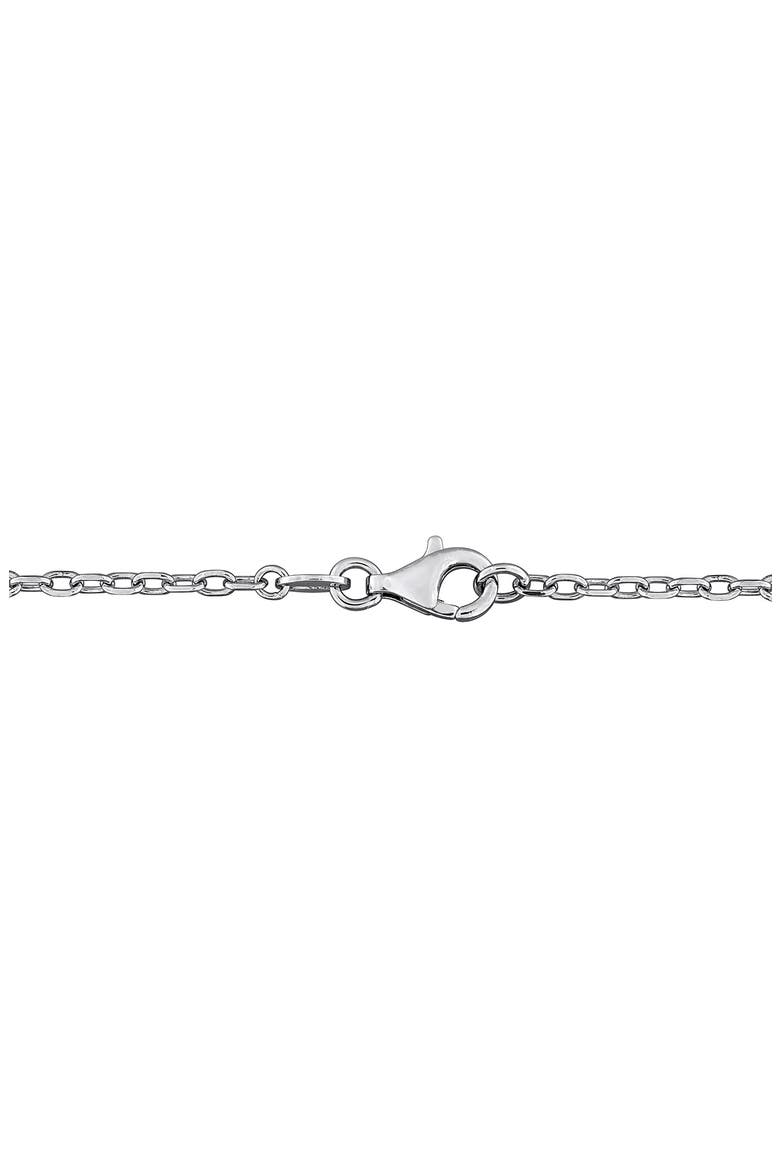 Lab Created White Sapphire Necklace, Alternate, color, SILVER