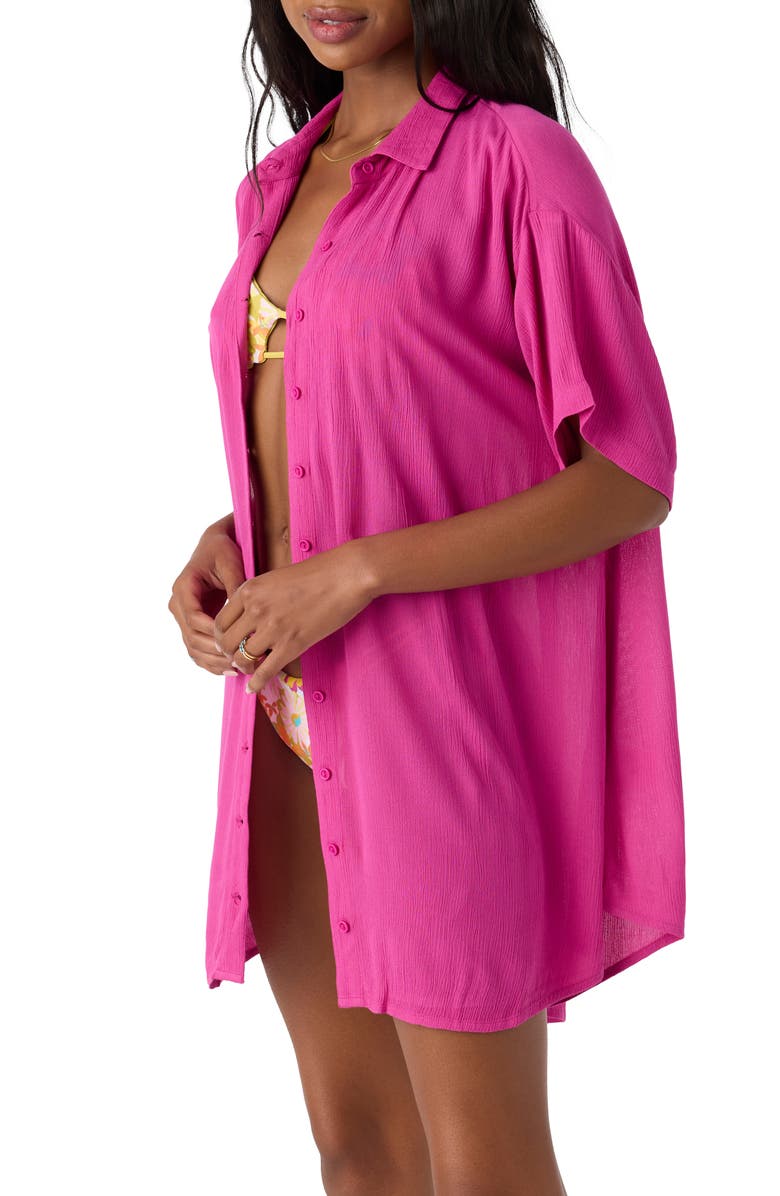 Carlee Saltwater Solids Cover-Up Shirtdress