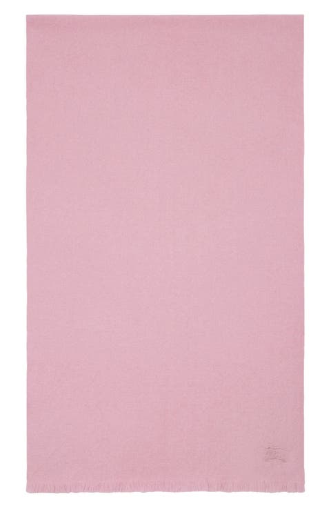 Equestrian Knight Design Cashmere & Silk Fringe Scarf