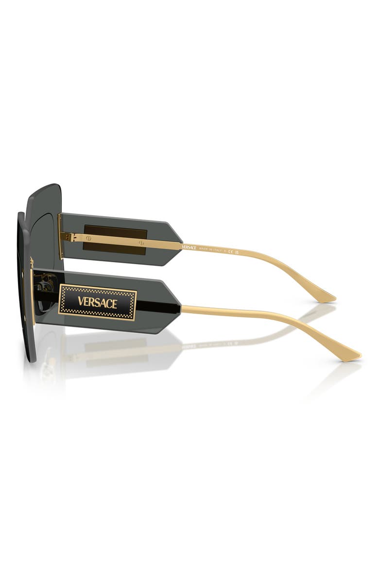 Versace 42mm Square Sunglasses, Alternate, color, Dark Grey