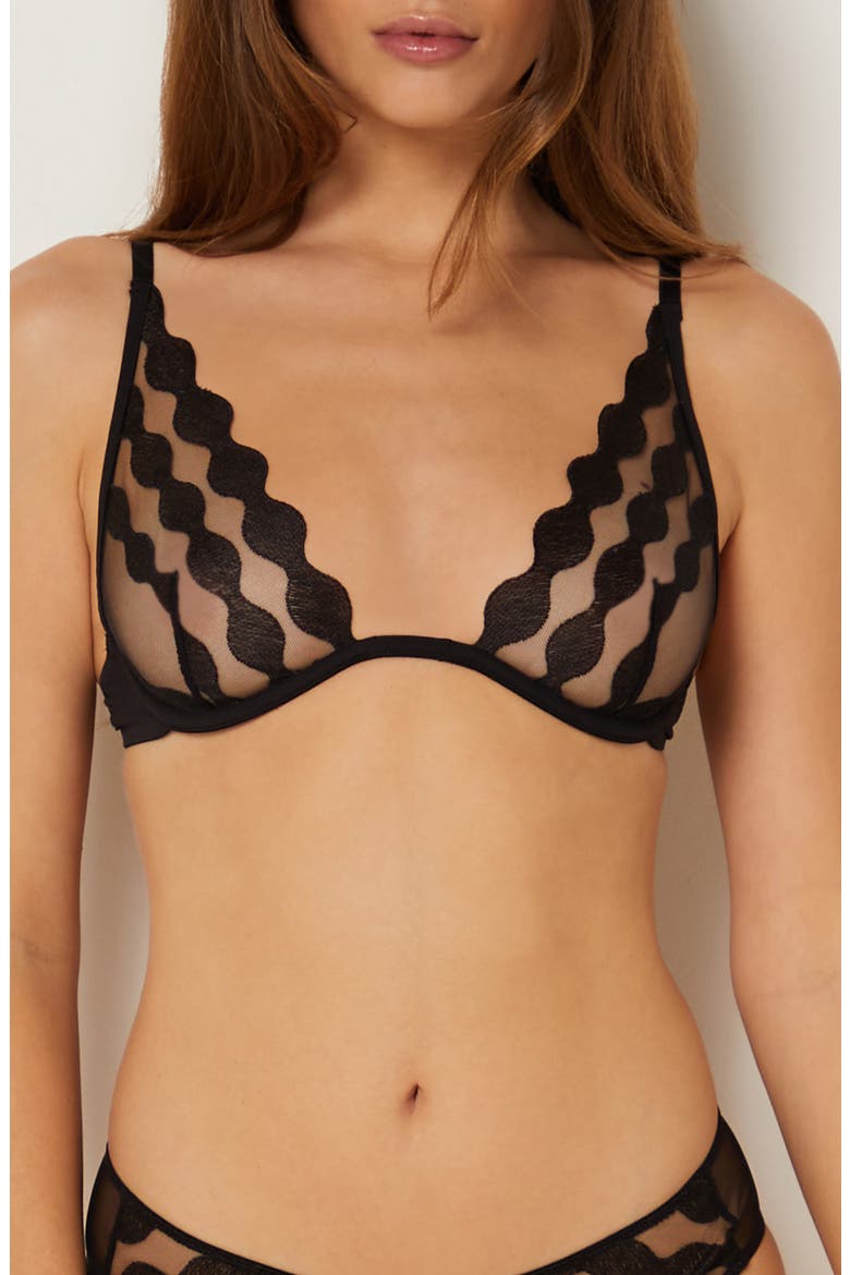 Inoubliable Underwire Bra, Main, color, BLACK