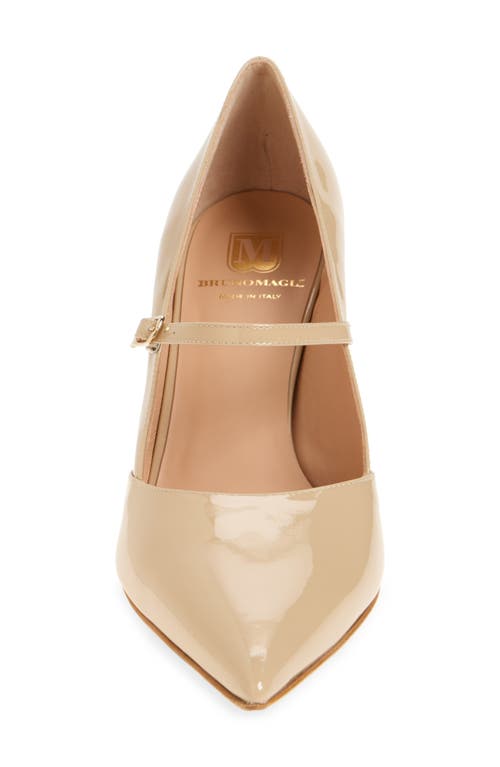 Bruno Magli Panna Pointed Toe Pump In Sand Patent