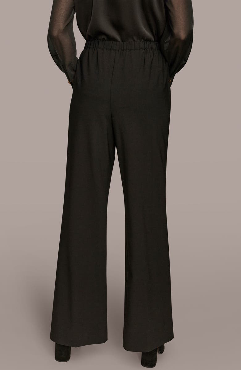 Donna Karan New York Front Pleat Wide Leg Pants, Alternate, color, Black