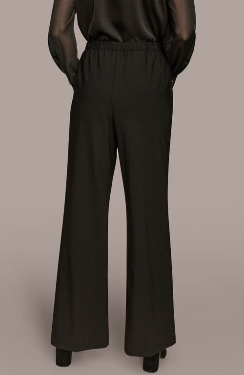 Donna Karan New York Front Pleat Wide Leg Pants In Multi