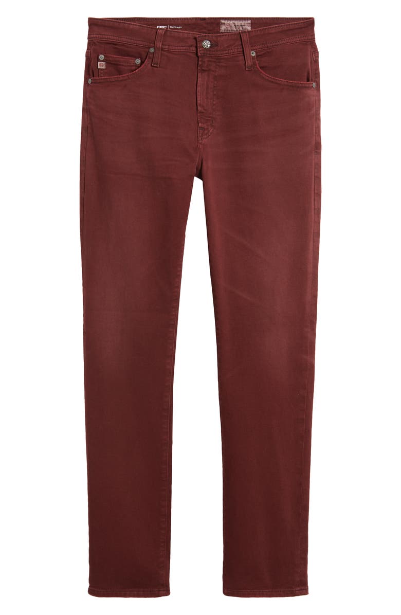 AG Everett Slim Straight Leg Jeans, Alternate, color, 7 Years Sulfur Dark Plum
