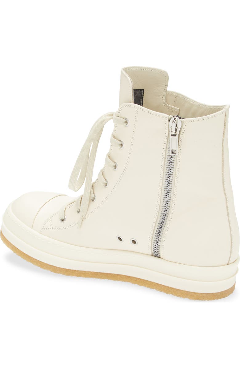 Rick Owens Creep High Top Sneaker, Alternate, color, Milk/ Milk/ Milk