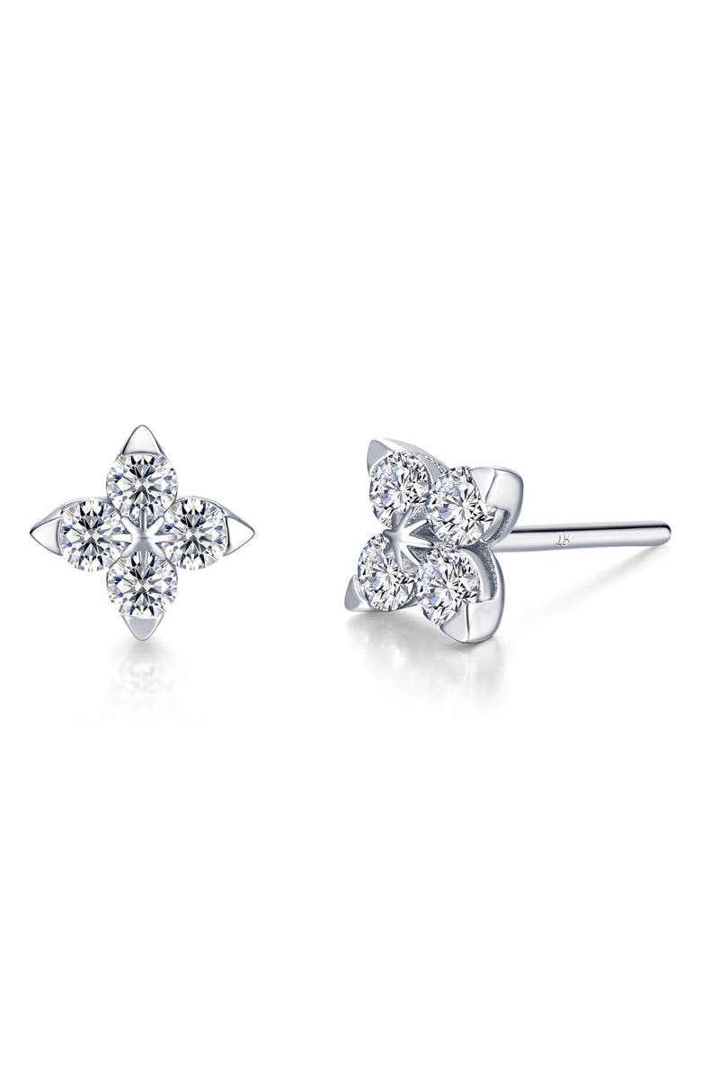 Lafonn Trillium Simulated Diamond Stud Earrings, Main, color,