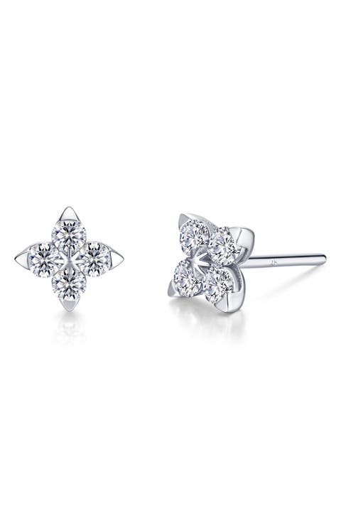 Trillium Simulated Diamond Stud Earrings