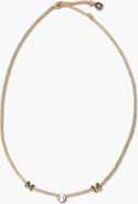 Nickel & Suede Baseball Mom Necklace