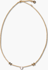 Nickel & Suede Baseball Mom Necklace