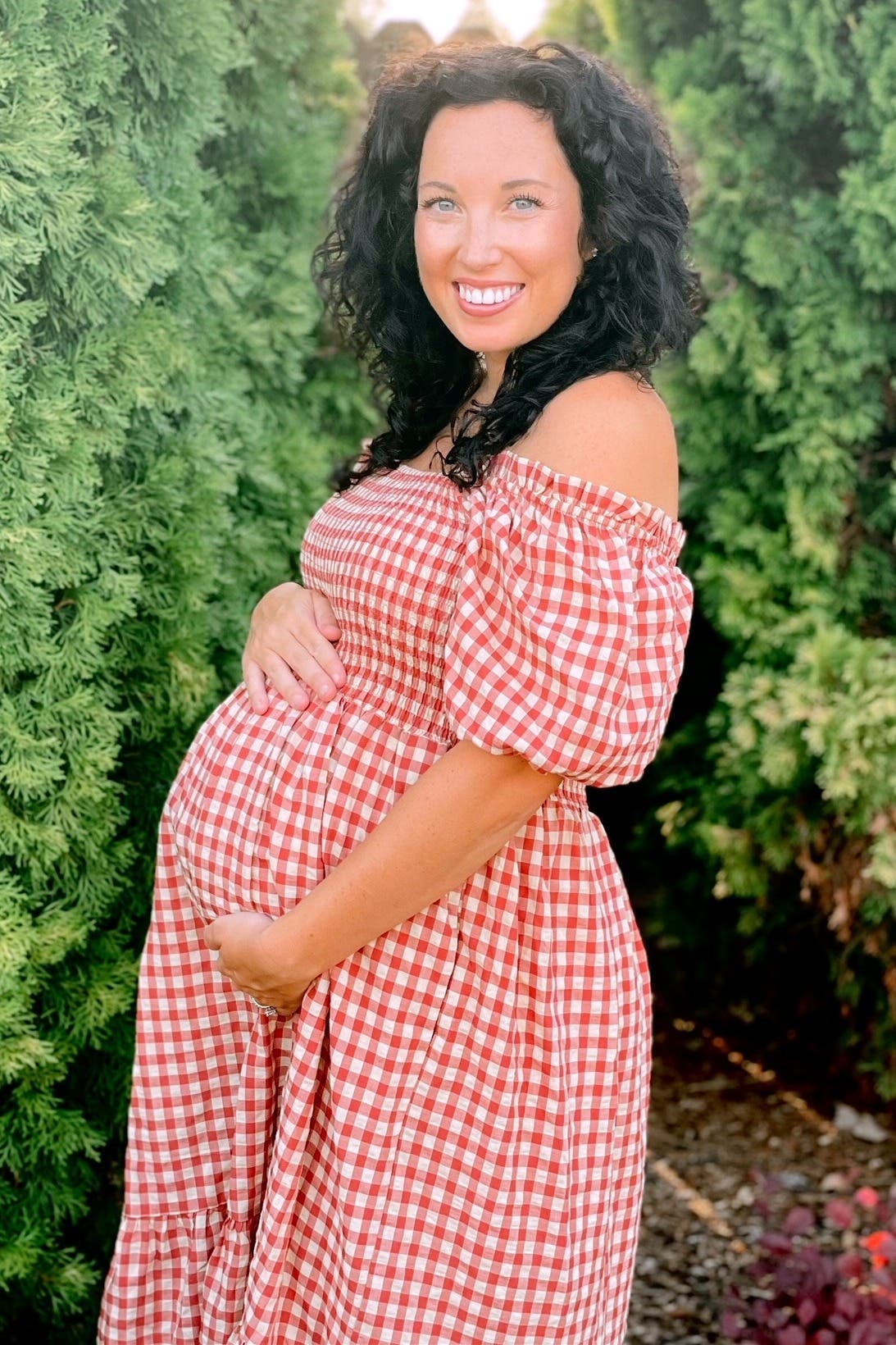 red gingham dress maternity Jessie Dress in Red Gingham L