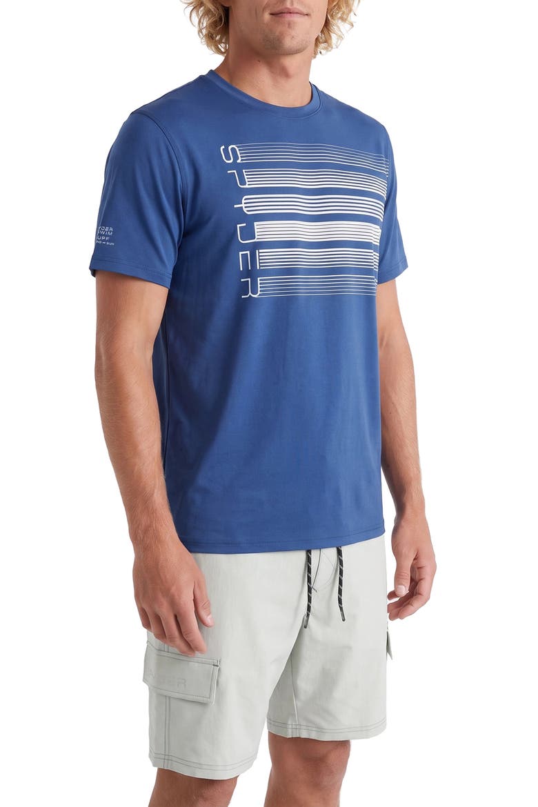 Cyber Shock Cotton Graphic T-Shirt, Alternate, color, ABYSS
